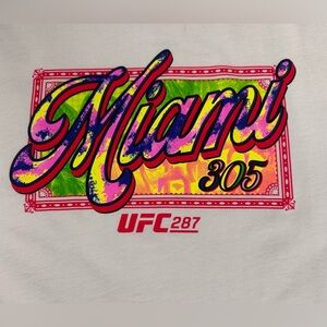 NWT UFC *LIMITED EDITION* Miami City UFC 287 Tee - 2XL - Pink